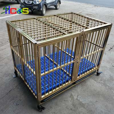 4XL 159X74X150 cm foldable pet cage Stainless steel cage single layer double doors